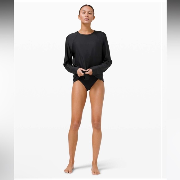 NWT Lululemon Waterside Relaxed UVP Long Sleeve / Black - Picture 3 of 9